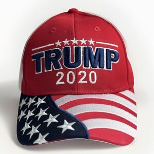 Trump 2020 Hat – Red with Patriotic American Flag Donald Trump MAGA Cap